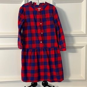 Crewcuts flannel check dress Size 10